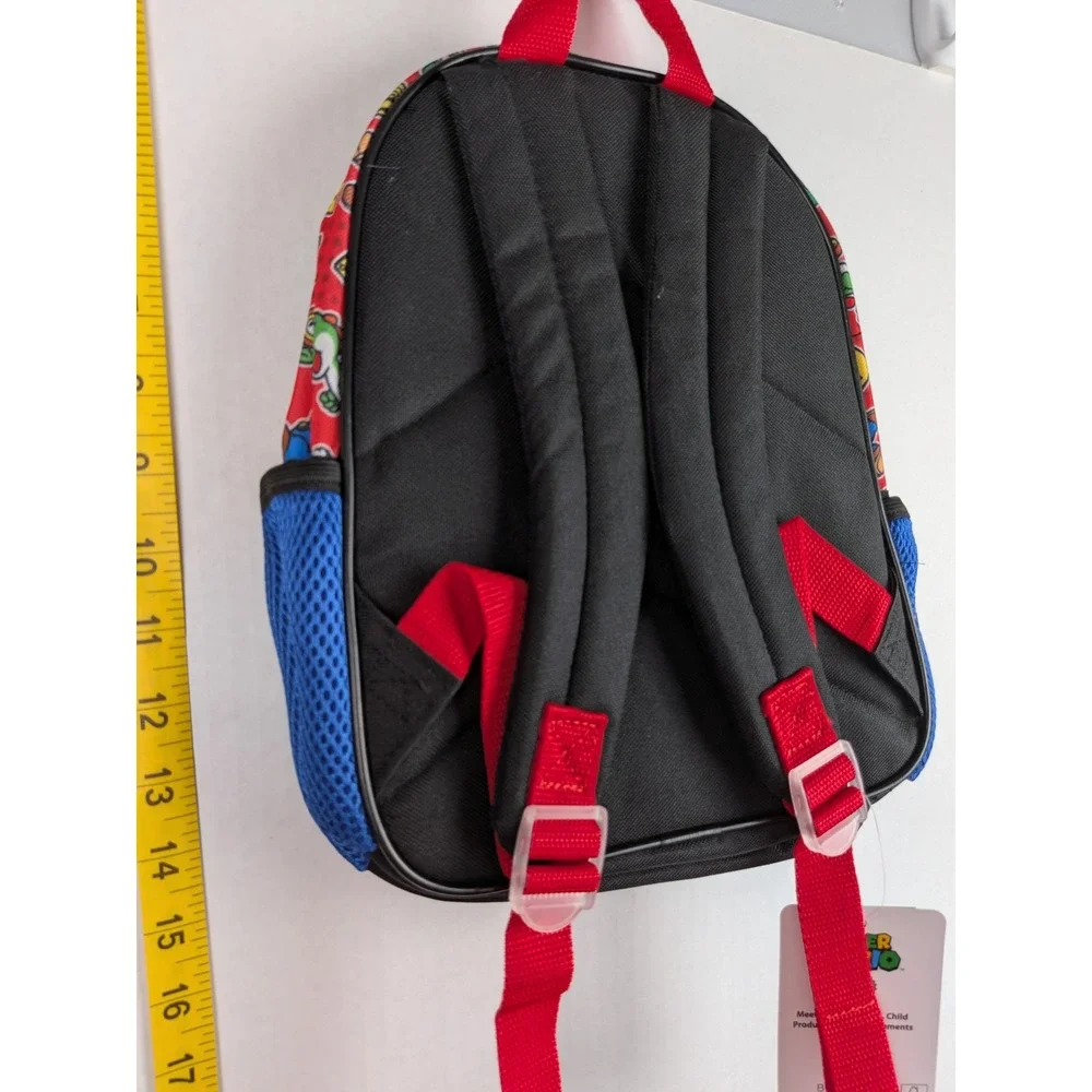 Nintendo Super Mario Kids 11 Inch Small Backpack Blue Red Bioworld NWT